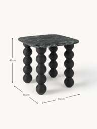 Marble Side Table Lyndi with Oak Legs - thumbnail 8
