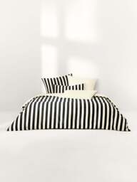 Striped Cotton Sateen Duvet Cover Zani - thumbnail 2