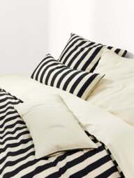 Striped Cotton Sateen Duvet Cover Zani - thumbnail 1