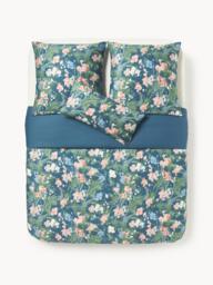 Cotton Sateen Duvet Cover Anthea with Floral Pattern - thumbnail 2