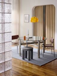 Dining Table Sam with Glass Top, in various sizes - thumbnail 6