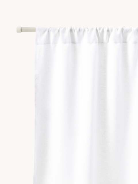 Linen Light-Filtering Rod Pocket Curtain Shelly, W 280 cm - image 1