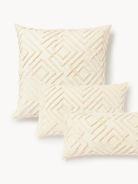 Cotton Percale Pillowcase Phil with Tufted Design