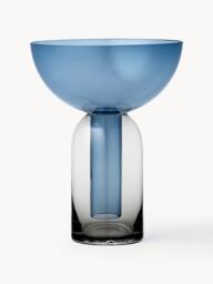 Mouth-Blown Glass Vase Torus, H 20 cm