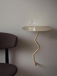 Brass Wall Side Table Curvature - thumbnail 2