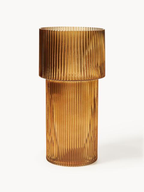 Glass Vase Lija with Ribbed Surface, H 30 cm - image 1