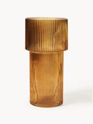 Glass Vase Lija with Ribbed Surface, H 30 cm
