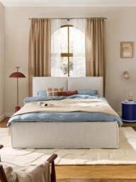 Upholstered Bouclé Bed Dream - thumbnail 9