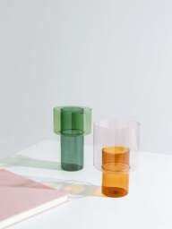 Handmade Glass Vase Boreale, H 21 cm - thumbnail 2