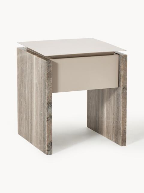 Marble and Metal Bedside Table Bruce - image 1