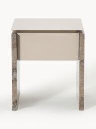 Marble and Metal Bedside Table Bruce - thumbnail 4