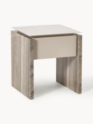 Marble and Metal Bedside Table Bruce - thumbnail 1