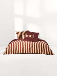 Striped Cotton Sateen Duvet Cover Zani - thumbnail 2