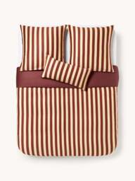 Striped Cotton Sateen Duvet Cover Zani - thumbnail 3