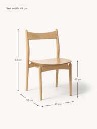 Ash Wood Dining Chair Koa - thumbnail 8