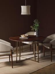Round Mango Wood Dining Table Luca, in various sizes - thumbnail 2