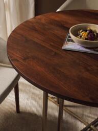 Round Mango Wood Dining Table Luca, in various sizes - thumbnail 8