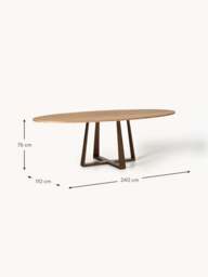 Oval Dining Table Amella, in various sizes - thumbnail 9