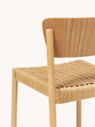 Wooden Dining Chairs Danny with Rattan Seat, Set of 2 - thumbnail 6