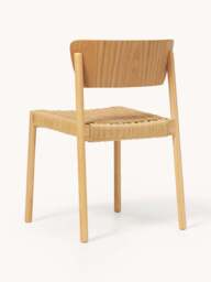 Wooden Dining Chairs Danny with Rattan Seat, Set of 2 - thumbnail 4