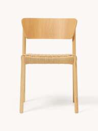 Wooden Dining Chairs Danny with Rattan Seat, Set of 2 - thumbnail 2