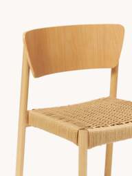 Wooden Dining Chairs Danny with Rattan Seat, Set of 2 - thumbnail 5