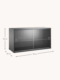 Display Cabinet String System with Sliding Glass Doors, W 78 x D 30 cm - thumbnail 2