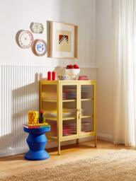 Metal Display Cabinet The Mixer with Ribbed Glass - thumbnail 2