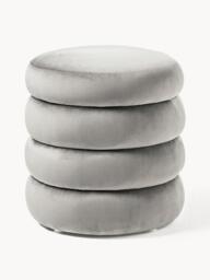 Velvet Upholstered Stool Alto with Storage Space