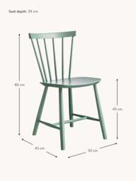 Handmade Beech Wood Dining Chair J46 - thumbnail 5