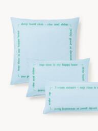 Cotton Percale Pillowcase Roya with Embroidered Inscription