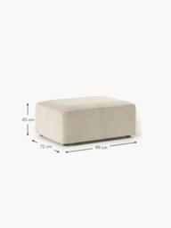 Corduroy Ottoman Melva, W 99 x D 72 cm - thumbnail 7