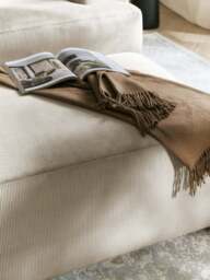 Corduroy Ottoman Melva, W 99 x D 72 cm - thumbnail 9