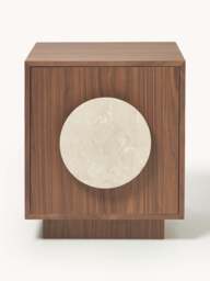 Bedside Table Holden with Travertine Handle - thumbnail 2