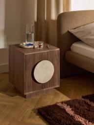 Bedside Table Holden with Travertine Handle - thumbnail 9
