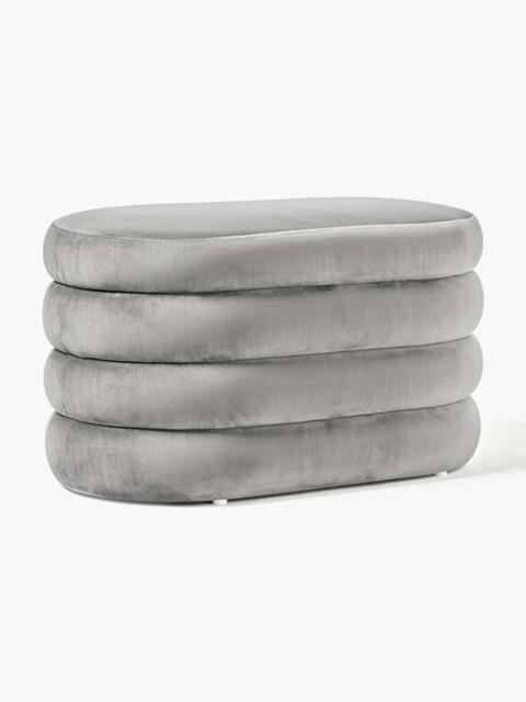 Small Velvet Upholstered Bench Alto with Storage Space - image 1