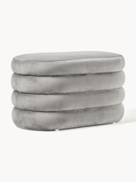 Small Velvet Upholstered Bench Alto with Storage Space - thumbnail 1