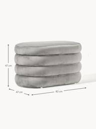 Small Velvet Upholstered Bench Alto with Storage Space - thumbnail 9