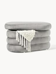 Small Velvet Upholstered Bench Alto with Storage Space - thumbnail 2