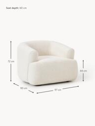Bouclé Armchair Sofia - thumbnail 9