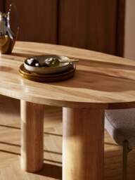 Organic-Shaped Oak Wood Dining Table Naruto, in various sizes - thumbnail 7