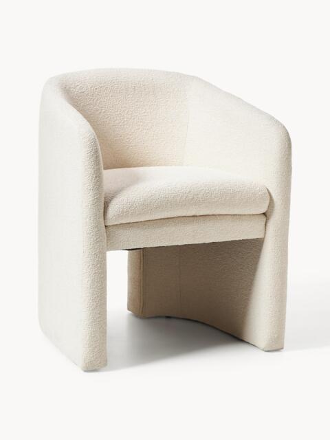 Bouclé Dining Chair Mairo with Armrests - image 1