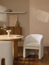 Bouclé Dining Chair Mairo with Armrests - thumbnail 3