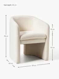 Bouclé Dining Chair Mairo with Armrests - thumbnail 9