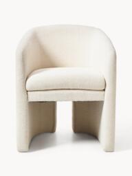 Bouclé Dining Chair Mairo with Armrests - thumbnail 2