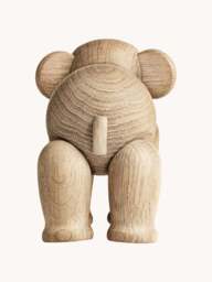 Handmade Oak Wood Decorative Object Elephant - thumbnail 4