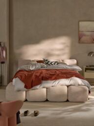 Upholstered Bouclé Bed Tayla - thumbnail 3