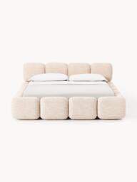 Upholstered Bouclé Bed Tayla - thumbnail 2