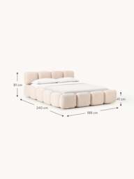 Upholstered Bouclé Bed Tayla - thumbnail 9