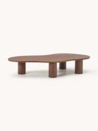 XL Oak Wood Coffee Table Didi in Organic Shape - thumbnail 1